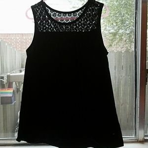 Faded glory Black lace tank